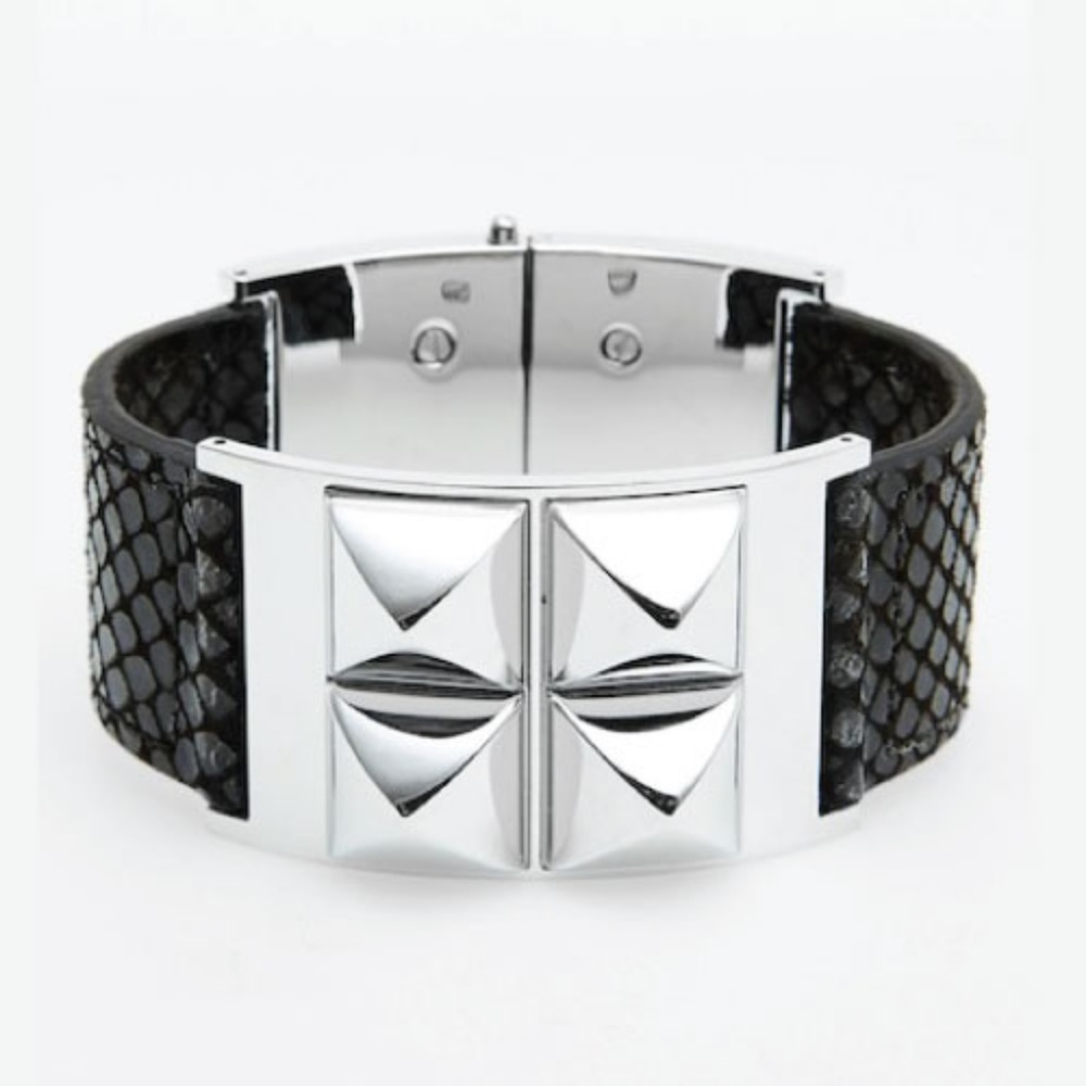 Michael Kors Wide Leather Bracelet NWT